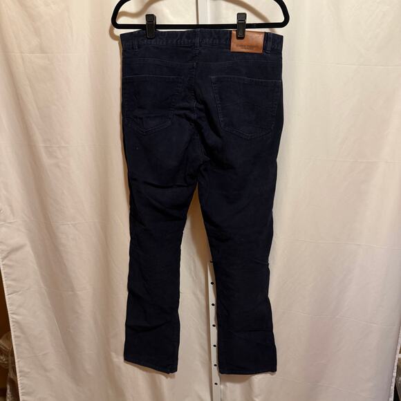 Joseph Turner Yorkshire Mens Navy Corduroy Straight Leg Pants 34R 36x31 Academia - Picture 6 of 7